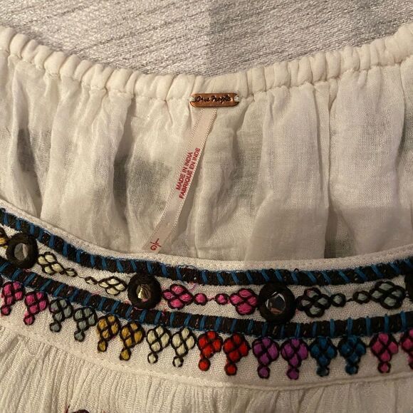 FREE PEOPLE
Women's White Aurura Embroidered crop Top Floral Pattern size large - Picture 5 of 8